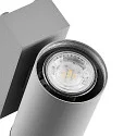 Deko-Light Gevelspot SHORELINE PRO GU10 ROUND UP&DOWN 2-vlams, cilindrisch, met lamphouder GU10 IP65, lichtgrijs
