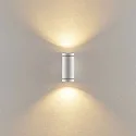 Deko-Light Gevelspot SHORELINE PRO GU10 ROUND UP&DOWN 2-vlams, cilindrisch, met lamphouder GU10 IP65, wit