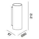 Wandarmatuur voor buitenshuis CAN OUTDOOR UP & DOWN up down, 2-vlams, cilindrisch, stijf GU10 IP65, wit