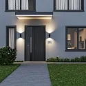 Deko-Light Wandarmatuur voor buitenshuis CAN OUTDOOR UP & DOWN up down, 2-vlams, cilindrisch, stijf GU10 IP65, zwart