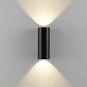 Wandarmatuur voor buitenshuis CAN OUTDOOR UP & DOWN up down, 2-vlams, cilindrisch, stijf GU10 IP65, zwart