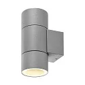 Deko-Light Gevelspot ACHERNAR UP & DOWN 2-vlams, cilindrisch, met lamphouder GU10 IP65, lichtgrijs