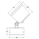 Deko-Light Buitenspot COLT 30W COB instelbaar IP65, donkergrijs dimbaar