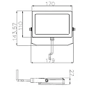 Strijklicht FLOOD SMD 15 draaibaar, symmetrisch IP65 / IP44, zilver 