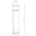Socket tower 2-fold, IP44, 220-240V AC / 50-60Hz, die-cast aluminum, with LED lighting, 4.8W 3000K 150lm