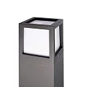 Deko-Light Energiezuil FACADO SOCKET 65 2-voudig, kort, met verlichting, schakelbaar E27 IP54, donkergrijs 