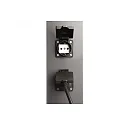 Deko-Light Energiezuil FACADO SOCKET 100 2-voudig, lang, met verlichting, schakelbaar E27 IP54, donkergrijs 