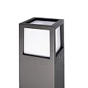 Deko-Light Energiezuil FACADO SOCKET 100 2-voudig, lang, met verlichting, schakelbaar E27 IP54, donkergrijs 