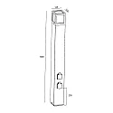 Deko-Light Energiezuil FACADO SOCKET 100 2-voudig, lang, met verlichting, schakelbaar E27 IP54, donkergrijs 