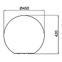 Deko-Light Kogellampje DORADUS 450MM met stekker, slagvast, zeeluchtbestendig E27 IP65 / IP44, wit dimbaar