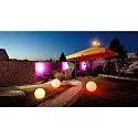 Deko-Light Kogellampje DORADUS 380MM met stekker, slagvast, zeeluchtbestendig E27 IP65 / IP44, wit dimbaar
