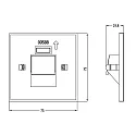 Afdekking ALWAID 2 - SQUARE hoekig, zwart