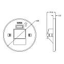 Deko-Light Afdekking ALWAID 2 - SQUARE rond, zwart