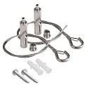 toebehoren Touwophanging TRI PROOF BASIC 2 stuks, instelbaar, met karabijnhaak, zilvergrijs 300cm