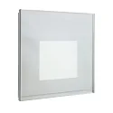 Afdekking ALWAID 2 - MILKY hoekig, wit aluminium