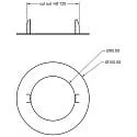 Deko-Light reducing ring 155/95MM round, mechanical, built-in version, traffic white