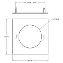 Deko-Light reducing ring 210/135MM mechanical, square, built-in version, traffic white