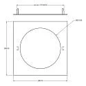 Deko-Light Reduceerring 280/210MM mechanisch, vierkant, ingebouwde versie, verkeerswit