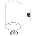 Deko-Light Opbouwbehuizing CAN MIX'N MATCH 1/2 - SPOT HEAD (CEILING / 3PHASE) cilindrisch, stijf, mechanisch, roségoud