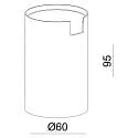 Deko-Light Opbouwbehuizing CAN MIX'N MATCH 1/2 - SPOT HEAD (WALL / TABLE / FLOOR) cilindrisch, mechanisch, roségoud