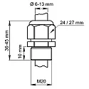 Deko-Light Kabelwartel PKGM20 met trekontlasting, lichtgrijs