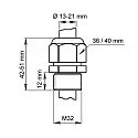 Deko-Light Kabelwartel PKGM32 met trekontlasting, lichtgrijs