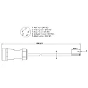 Deko-Light Cable system, Weipu HQ 12/24/48V Feed-in cable 5-pin, 5 meters
