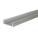 AU-01-15, flat U-profile for 15 - 16,3 mm LED stripes, 100cm, anodized aluminum
