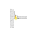 Deko-Light Drywall profile, ceiling cove EL-03-10 for 12mm LED strip, matt silver, anodized, 200cm