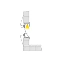 Deko-Light Drywall profile wallvoute EL-02-12 for 12 - 13,3 LED stripes, 200cm, matt white