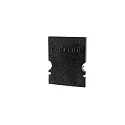 Endcaps H-AU-02-10, 16 mm, 2 items, black