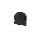 Endcaps R-AU-01-10, 16 mm, 2 items, black