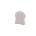 Endcaps L-AU-02-10, 16 mm, 2 items, white