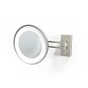 Spiegel met verlichting BS 36 LED 3-voudig IP 44, nikkel gesatineerd 