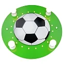 Plafondarmatuur FUSSBALL 4-vlams E14 IP20, donkerblauw, wit