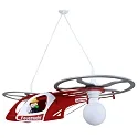 Pendelarmatuur FEUERWEHR HELIKOPTER MIT FRED 2-vlams E27 IP20, rood, zilver