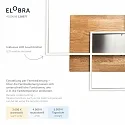 Elobra Plafondarmatuur PANAMA L 2-vlams, natuurlijke eik dimbaar