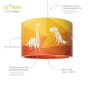 Elobra Pendelarmatuur DINOS 25/40 E27, groen