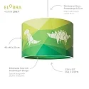 Elobra Pendelarmatuur DINOS 25/40 E27, groen