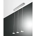Fabas Luce DUNK LED Pendant luminaire, brushed aluminum, 3 flames