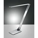 Bureau-armatuur WASP CCT Switch, met USB-Oplaadfunctie, met Touch-Dimmer IP20, aluminium geborsteld dimbaar