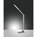 Fabas Luce Bureau-armatuur WASP CCT Switch, met USB-Oplaadfunctie, met Touch-Dimmer IP20, aluminium geborsteld dimbaar