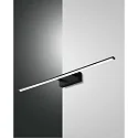 Spiegelarmatuur NALA 750MM down, hoekig, schakelbaar, gebogen IP44, zwart 