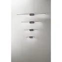 LED Wall luminaire NALA, 1x 15W, 3000K, 1350lm, IP44, black