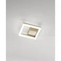 Wand- en plafondarmatuur BARD IP20, goud mat, gesatineerd dimbaar