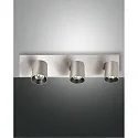 Spot MODO 3-vlams, instelbaar GU10 IP20, aluminium geborsteld dimbaar