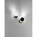 Fabas Luce Wandarmatuur ARA roteerbaar, kantelbaar IP20, goud, zwart dimbaar