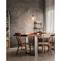 Fabas Luce Pendelarmatuur ELA instelbaar E27 IP20, amber, zwart dimbaar