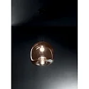 Fabas Luce Pendelarmatuur MAIA instelbaar E27 IP20, amber, zwart dimbaar