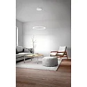Pendelarmatuur GIOTTO 1-voudig, bedienbaar met stem, incl. Smartluce IP20, gesatineerd, wit dimbaar